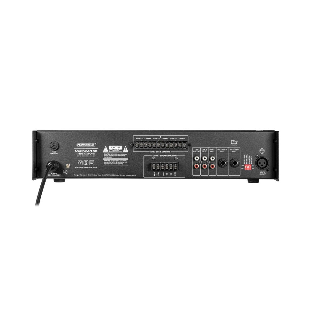 OMNITRONIC MAVZ-240.6P PA Mixing Amplificatore