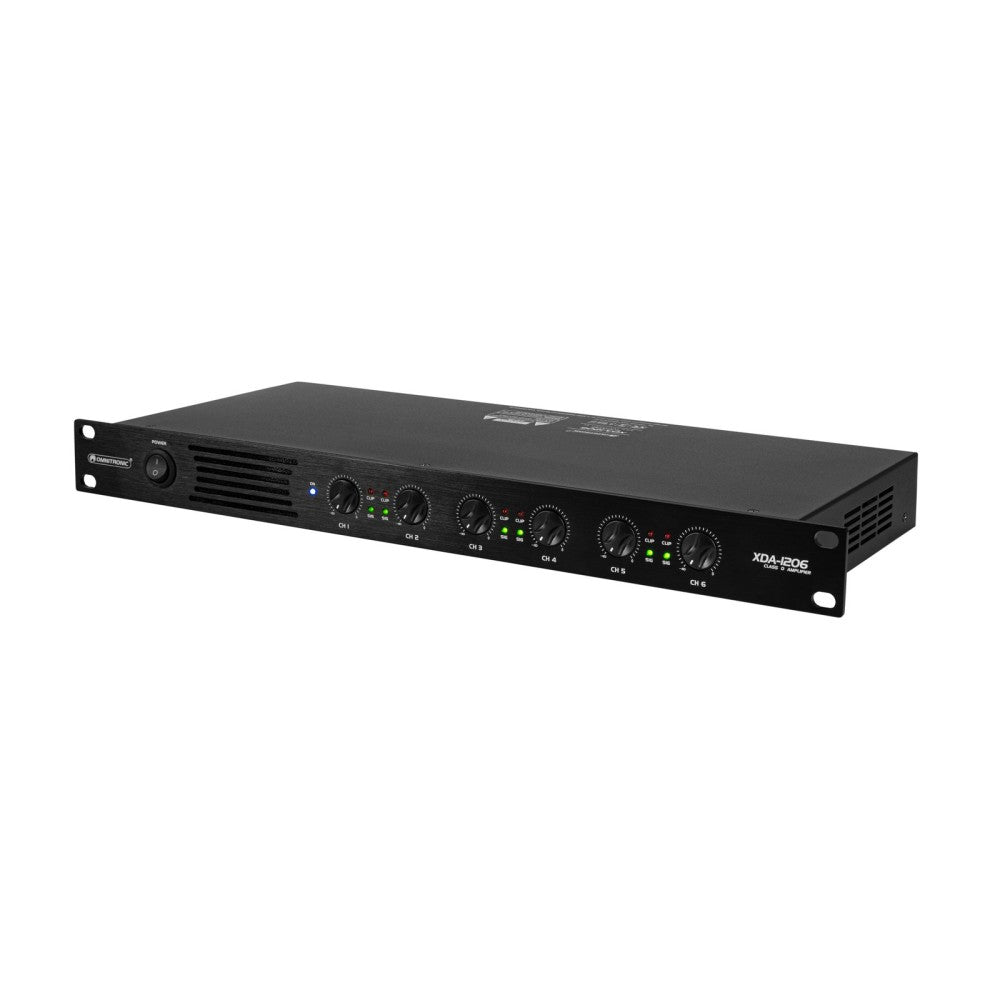 OMNITRONIC XDA-1206 Amplificador de clase D de 6 canales