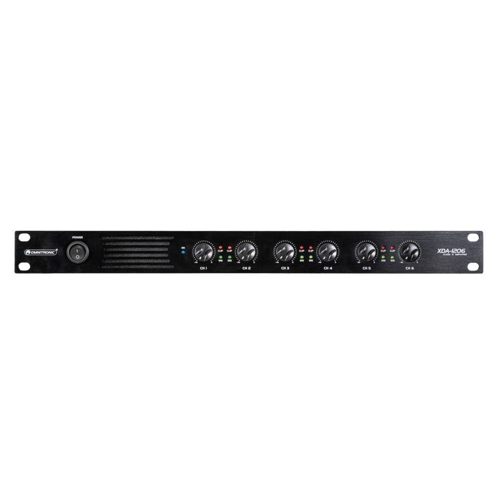 OMNITRONIC XDA-1206 Amplificatore di classe D a 6 canali
