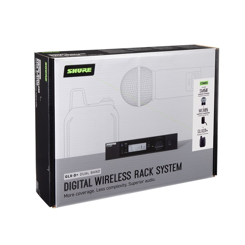Shure GLXD124R+ with WL185 Complete Wireless System