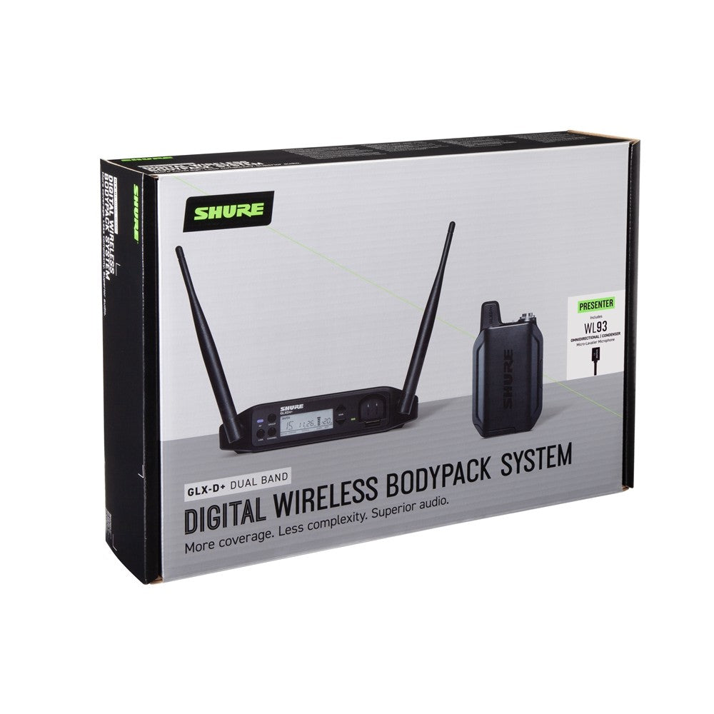Shure GLXD14+ con WL93 Sistema Wireless Lavalier