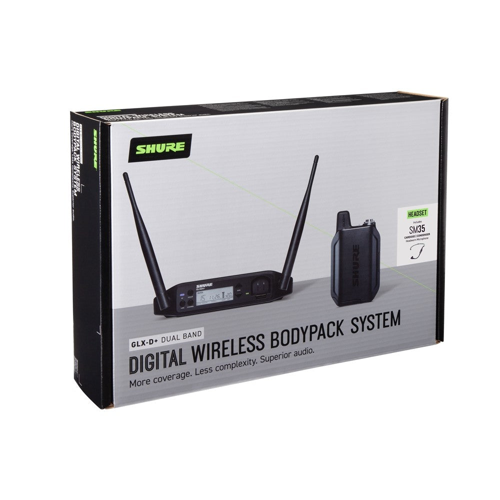 Shure GLXD14+ con SM35 Sistema Inalámbrico de Diadema