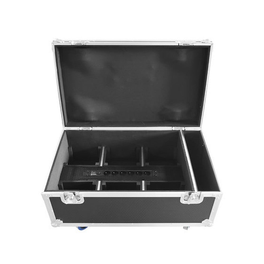 Evolite Set of 6 LED spotlights Evolite IP-BOX 6x15W delivered in a flight case with integrated charger