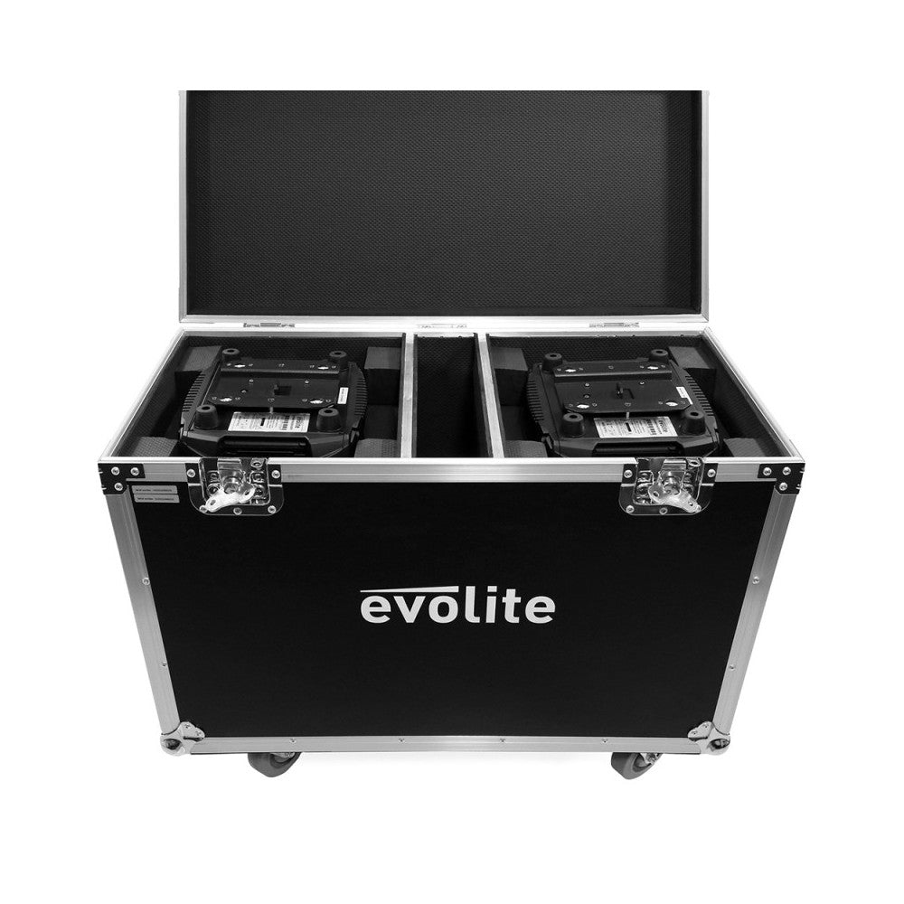 Cabezas móviles Evolite 2 x 230 W Osram de lámpara de arco corto en flight case
