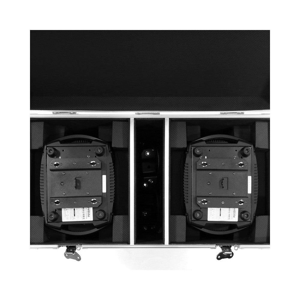 Cabezas móviles Evolite 2 x 230 W Osram de lámpara de arco corto en flight case