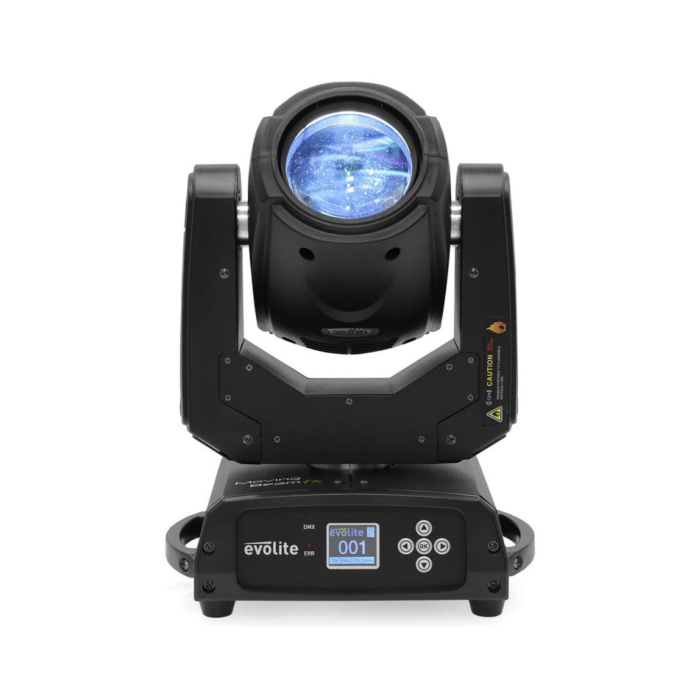Evolite 2 x 120 W short arc lamp moving heads delivered in flight case