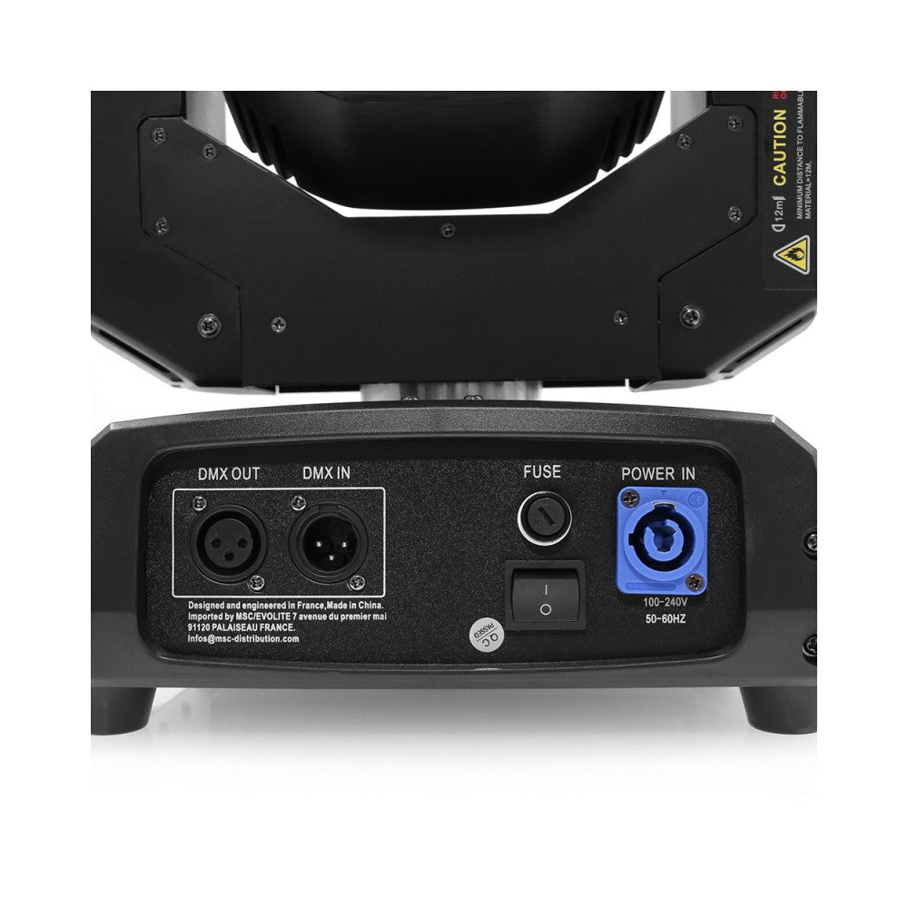 Evolite 2 x 120 W short arc lamp moving heads delivered in flight case