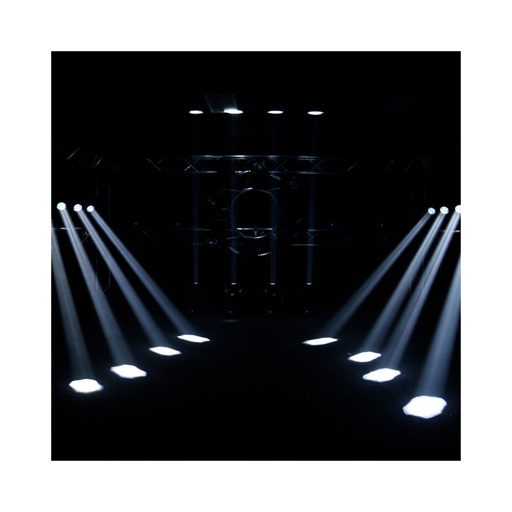 Evolite 2 x 120 W short arc lamp moving heads delivered in flight case