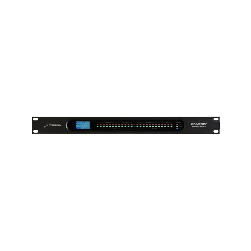 Audiophony 12x12 (8x8 analog + 4x4 remote) with the possibility of adding 8 digital inputs/outputs and connecting up to 16 matri
