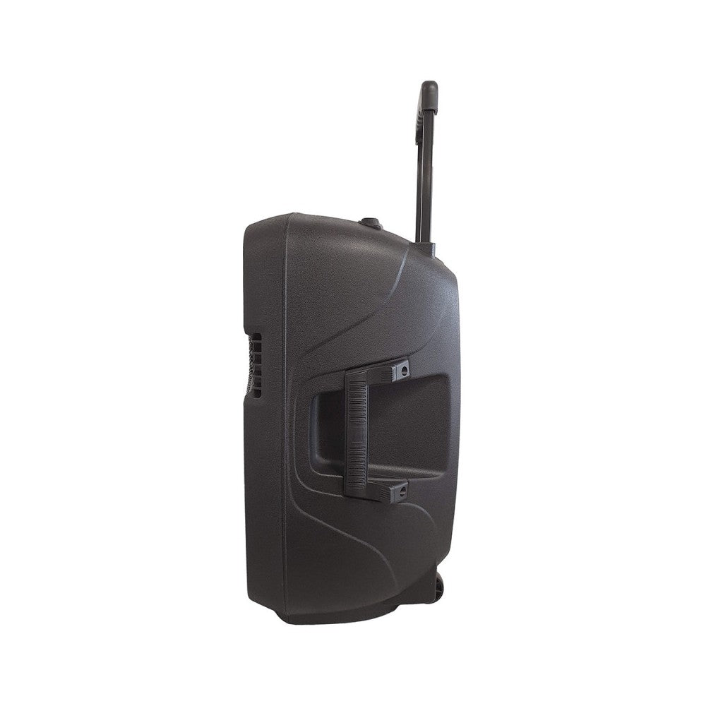 Standalone 40W active speaker with 2 UHF microphones, USB/SD/MP3/BLUETOOTH multimedia player