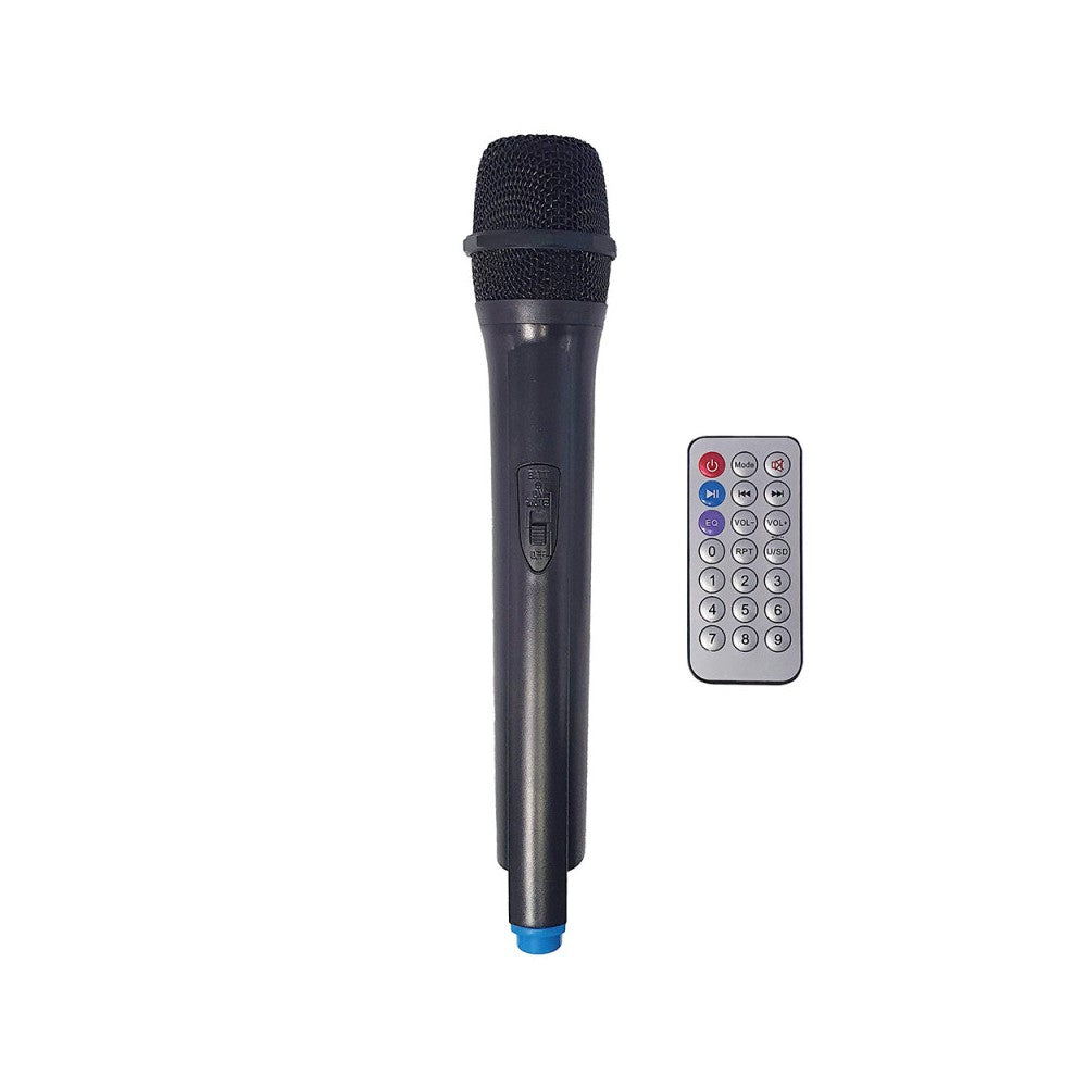 Standalone 40W active speaker with 2 UHF microphones, USB/SD/MP3/BLUETOOTH multimedia player