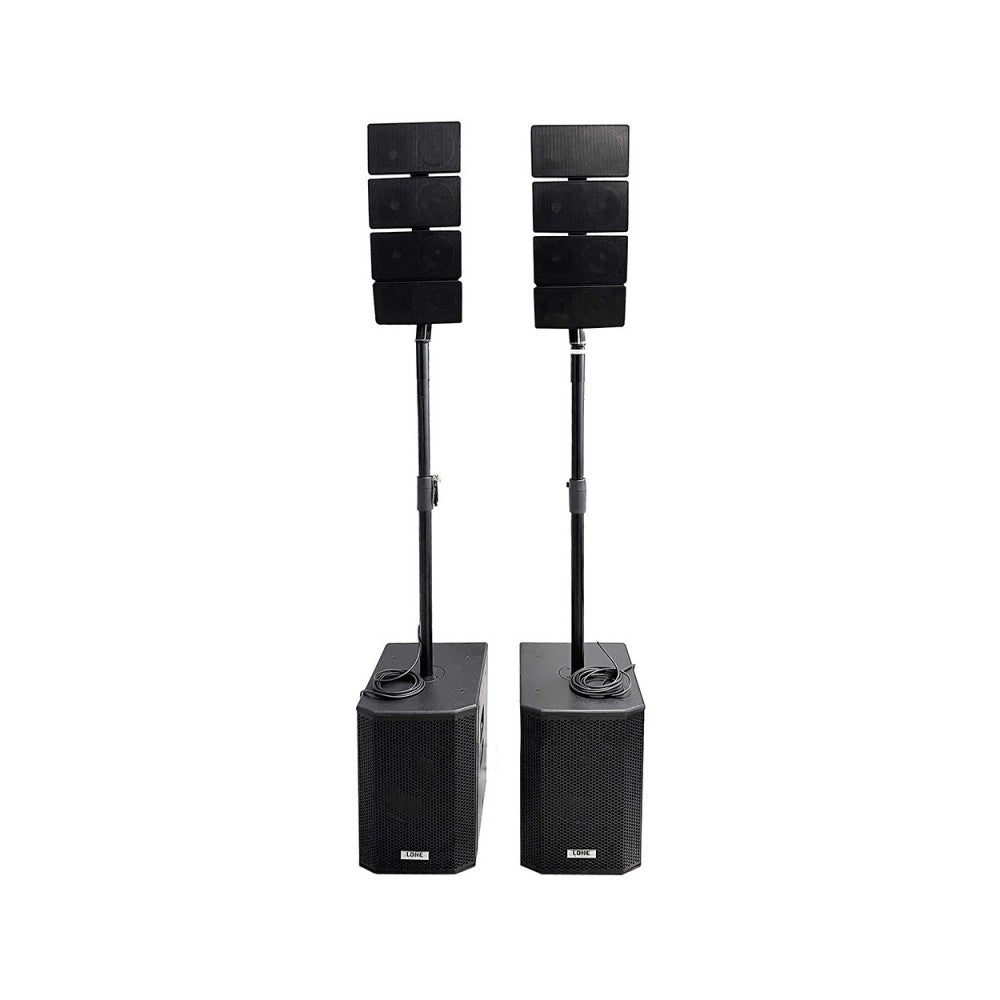 Lone Audio 820W set with 2 column speakers and active subwoofers
