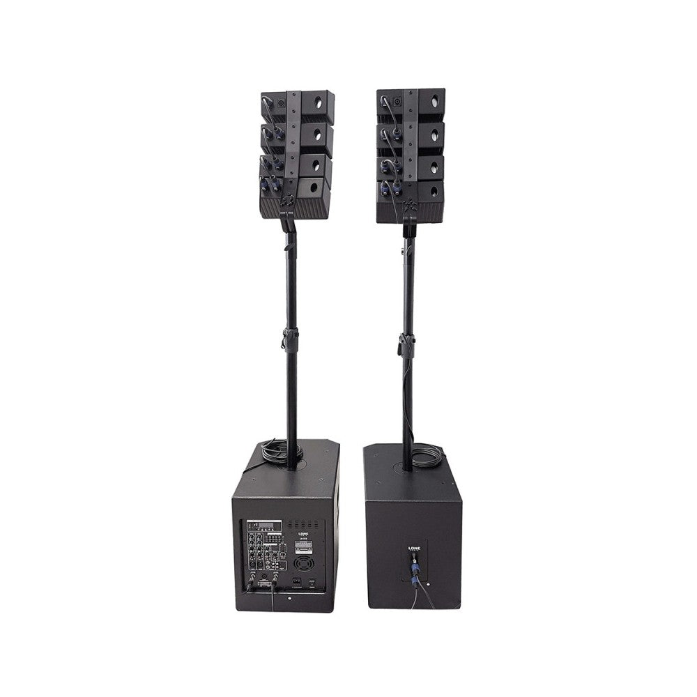 Lone Audio 820W set with 2 column speakers and active subwoofers