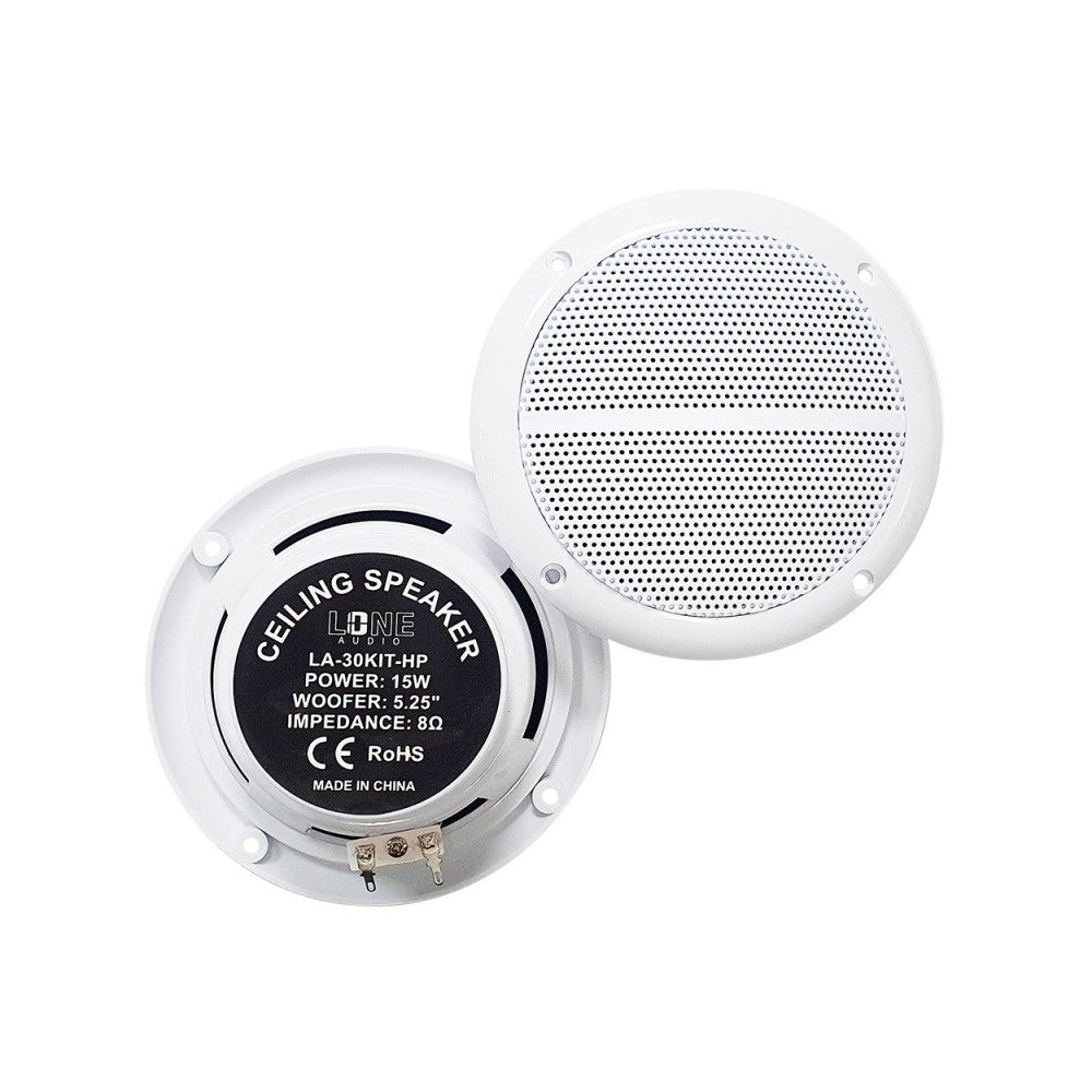 Lone Audio 2 x 15W in-wall speaker set with 30W 8 ohm amplifier