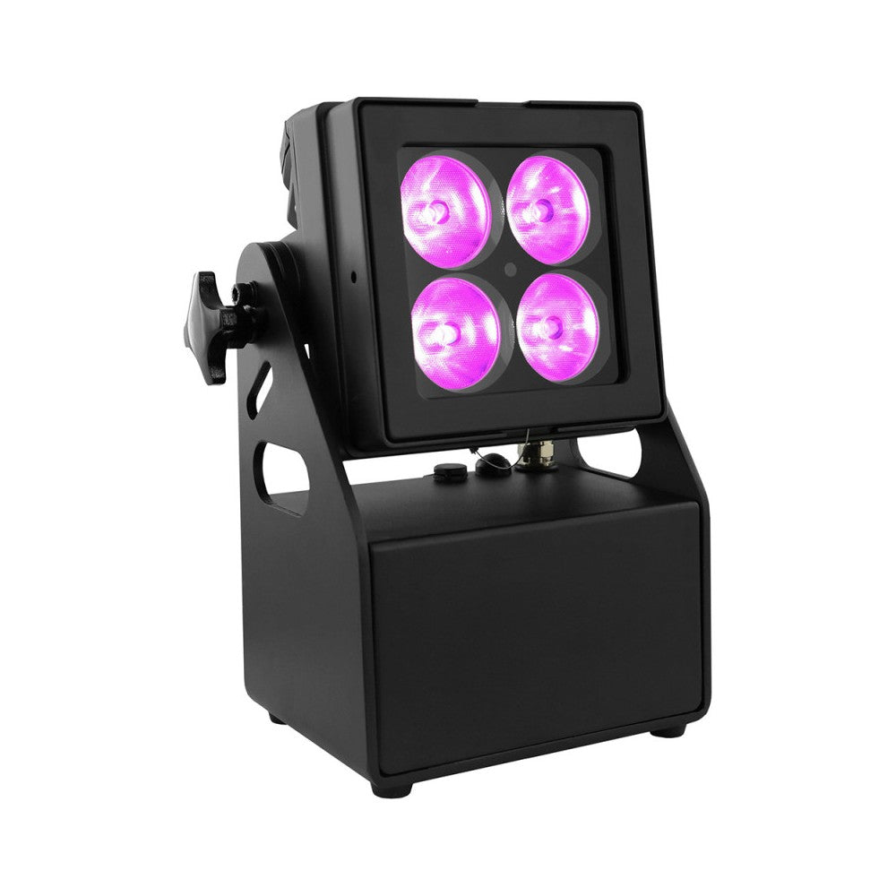 Evolite Juego de 6 proyectores TROPIKOLOR 4X15W IP65, entregado en flight case de 6 compartimentos