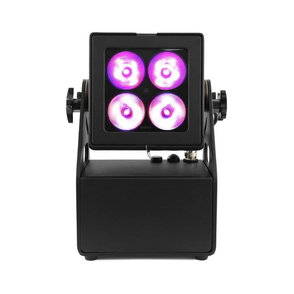 Evolite Juego de 6 proyectores TROPIKOLOR 4X15W IP65, entregado en flight case de 6 compartimentos
