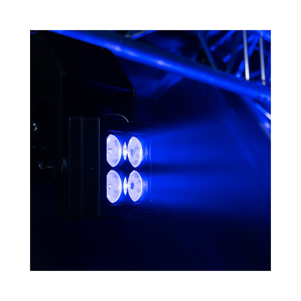 Evolite Juego de 6 proyectores TROPIKOLOR 4X15W IP65, entregado en flight case de 6 compartimentos
