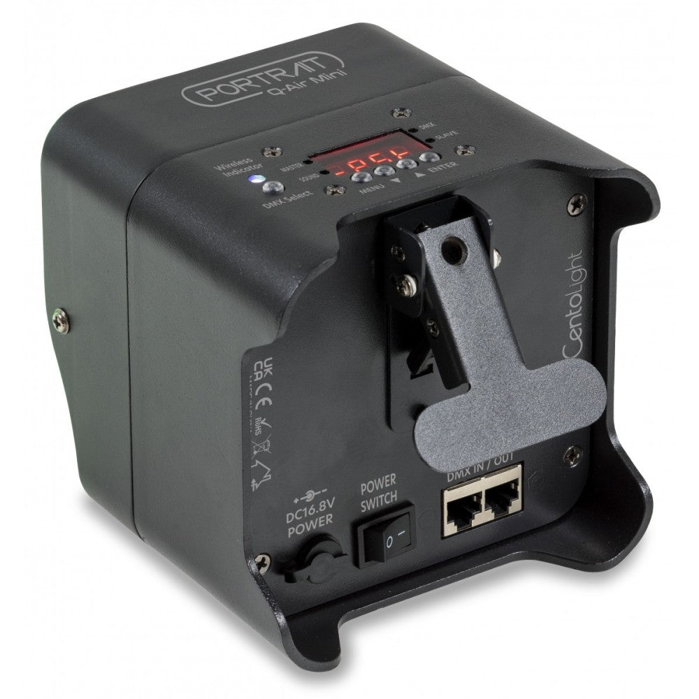 CENTOLIGHT PORTRAIT Q-Air MINI PAR A BATERÍA CON 4 LED DE 12W RGBWAUV