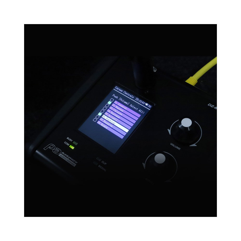 Audiophony Desktop microphone, zone manager for the DZ-MATRIX