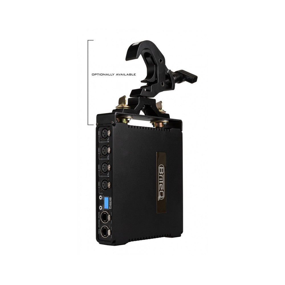 Briteq High-speed ArtNet &amp; sACN Node with 4 configurable DMX ports (XLR 5-pin), web interface and OLED display.  Compatible