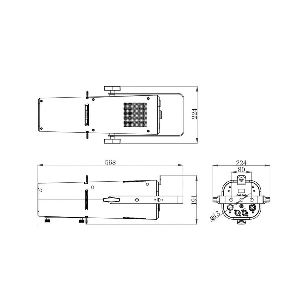 Briteq VBT-PROFILE WW Recortador Compacto 3200 K LED Zoom 25° - 50°