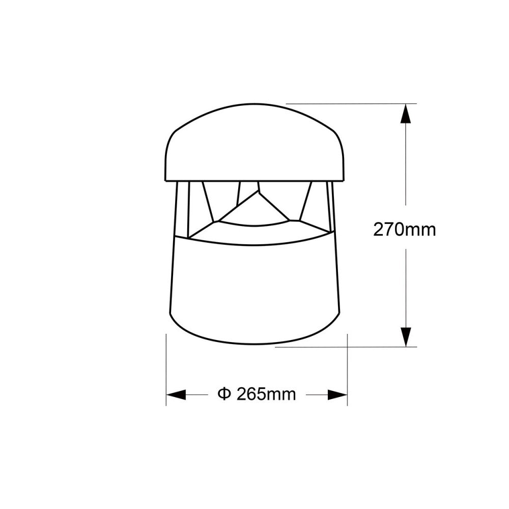 Audiophony Outdoor kiosk speaker for 100V or 8 Ohms - IP66 - 30W - Grey Brown