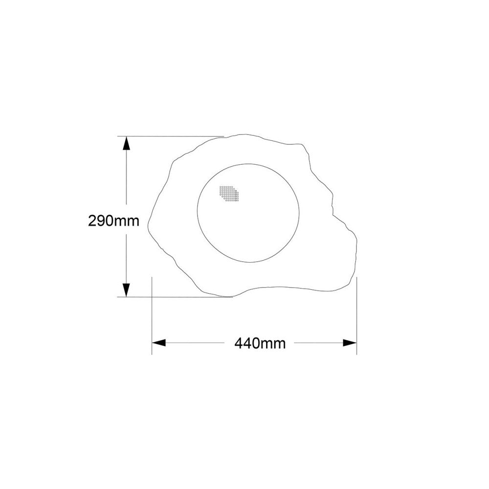 Audiophony Outdoor IP66 granite rock imitation speaker for 100 V or 8 ohm – 60 W
