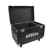 Evolite Transport flight case designed to transport 8 Evolite PARCOB150RGBW-IP safely