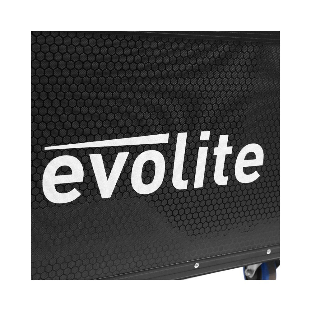 Flight case de transporte Evolite diseñado para transportar de forma segura 8 Evolite PARCOB150RGBW-IP