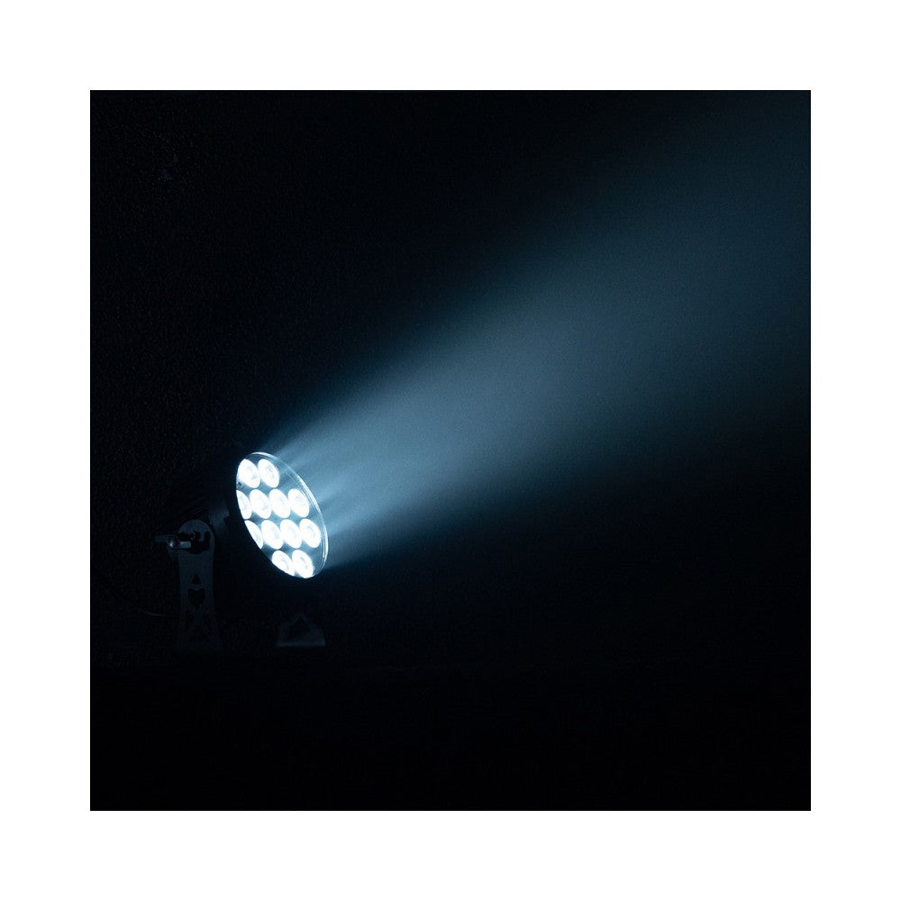 Proyector LED Evolite 12 x 12W RGBWA-UV 6 en 1, IP65, entregado en flight case de 6 unidades con cargador integrado