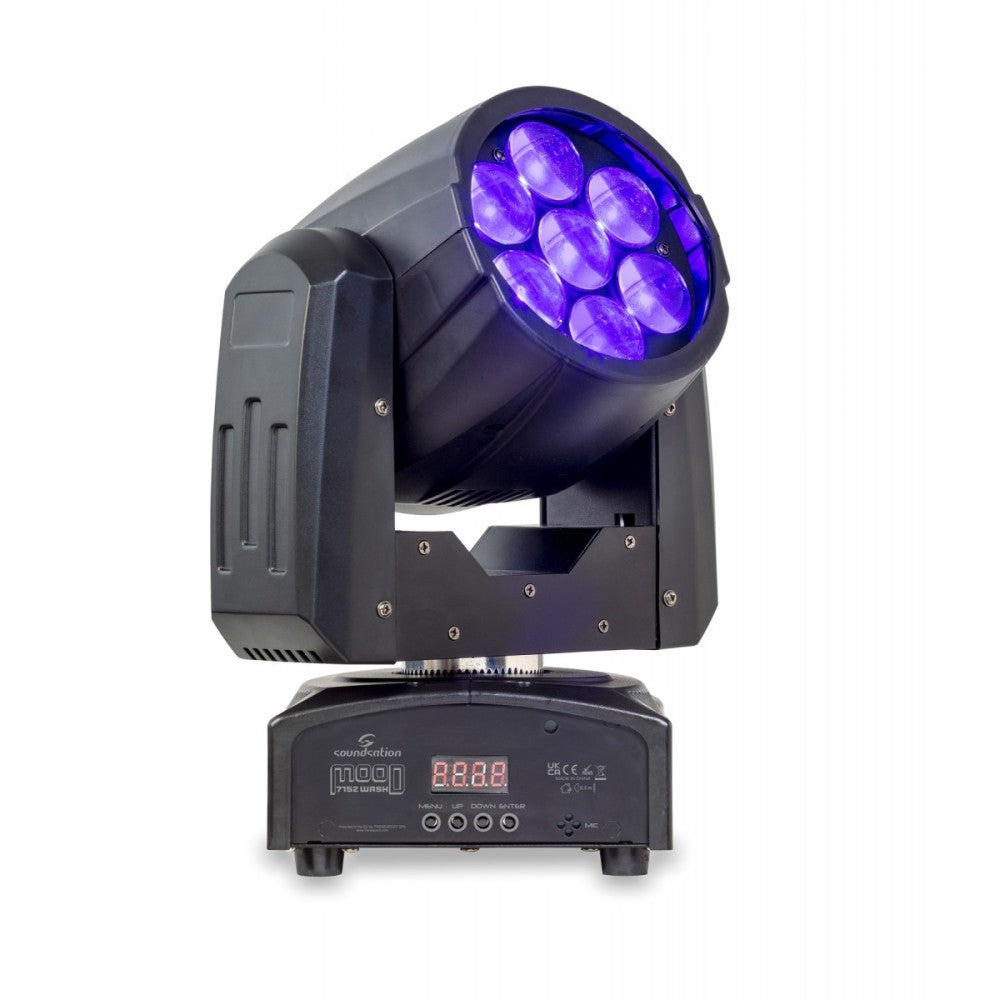 SOUNDSATION MOOD 715Z TESTA MOBILE LED WASH CON ZOOM 7 X 15W
