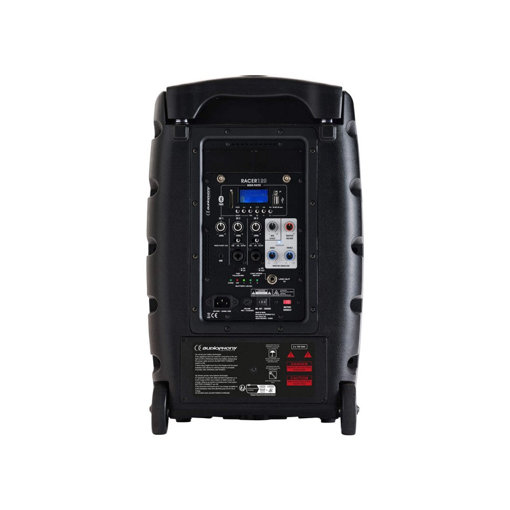 Audiophony 120W battery powered portable sound system with BT