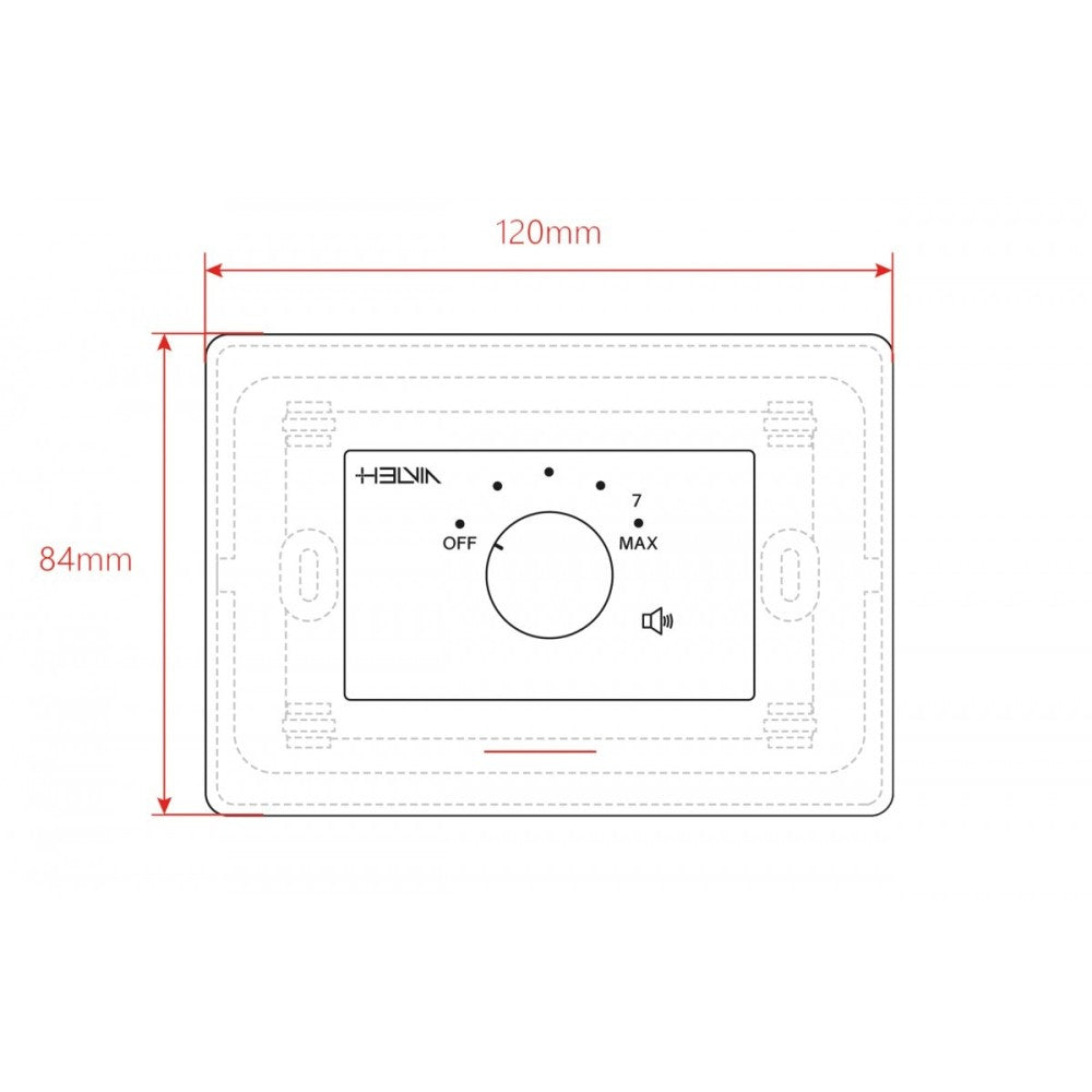 WALL VOLUME CONTROL HELVIA MURA 305 5W 5POS 503E