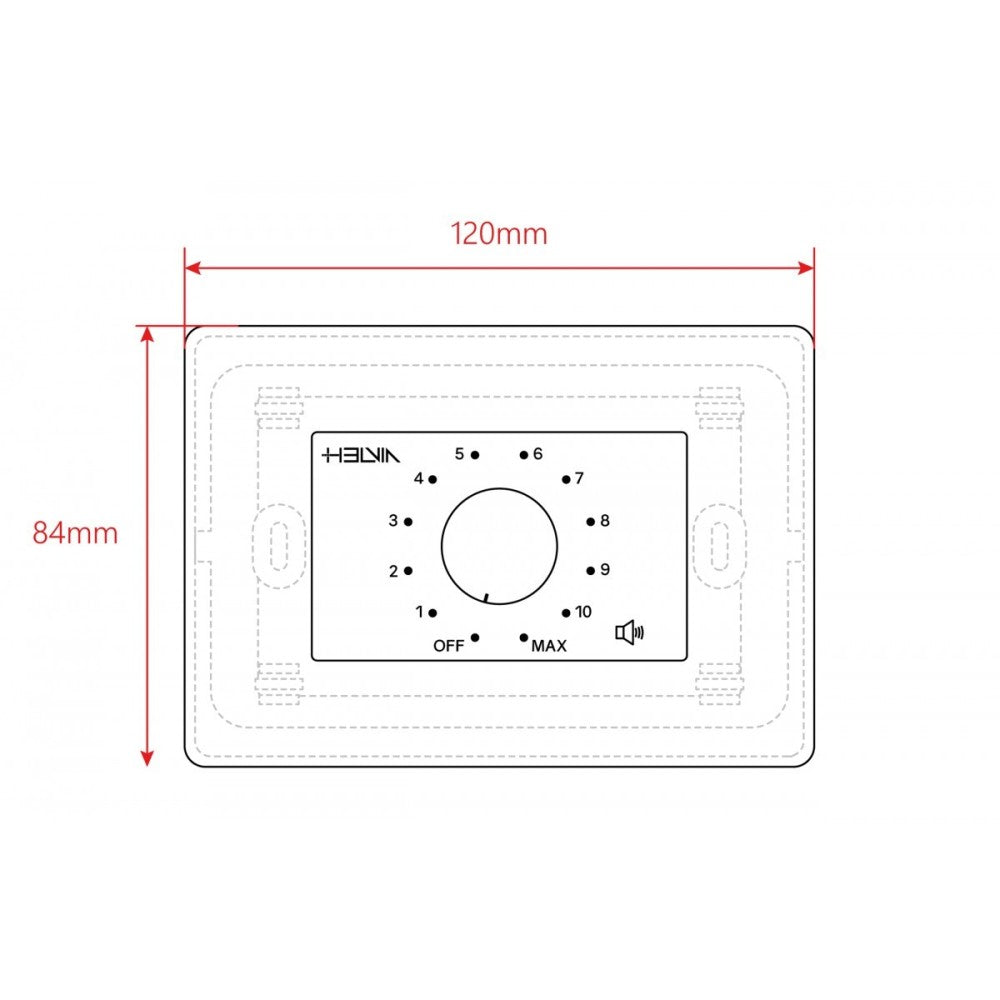 WALL VOLUME CONTROL HELVIA MURA 330 30W 12POS 503E
