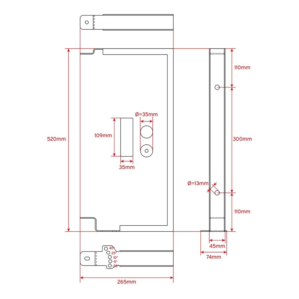 WALL BRACKET FOR ESTRO 8P - HYPER TOP 8A-P