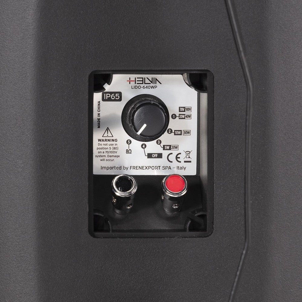 HELVIA LIDO-640 WPB PAR DE ALTAVOCES DE PARED IP-65 NEGRO