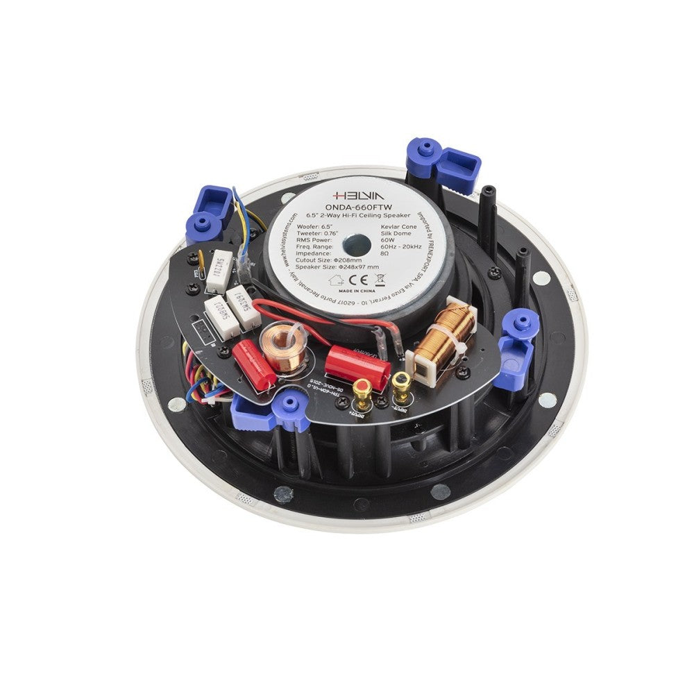 HELVIA ONDA-660TFW ALTAVOZ EMPOTRABLE DE 2 VÍAS DE 6,5" BLANCO SIN MARCO