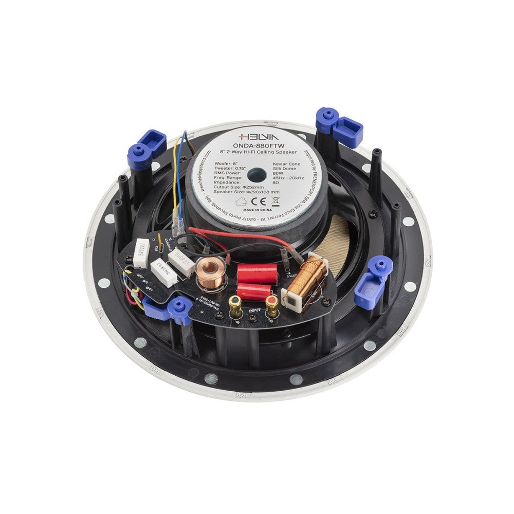 HELVIA ONDA-880TFW DIFUSOR EMPOTRABLE DE 2 VÍAS 8" BLANCO SIN MARCO