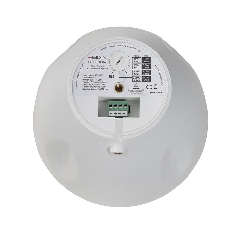 HELVIA GLOBE-560XW DIFUSOR DE TECHO ABIERTO DE 5.25" BLANCO