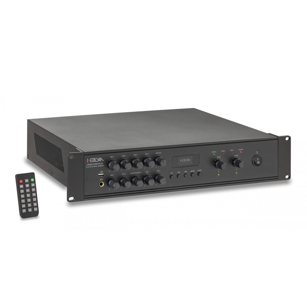 HELVIA HDMA-120D MIXER AMPLIFICATORE PLAYER 120W 2 ZONE