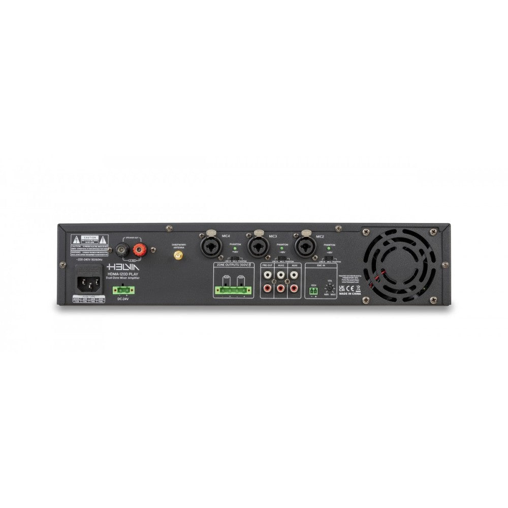 HELVIA HDMA-120D MIXER AMPLIFICATORE PLAYER 120W 2 ZONE
