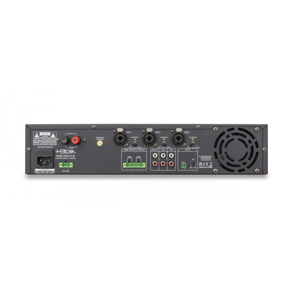 HELVIA HDMA-240D MEZCLADOR AMPLIFICADOR REPRODUCTOR 240W 2 ZONAS