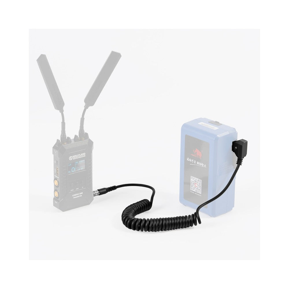Cable en espiral Hollyland D-TAP a LEMO de 2 pines