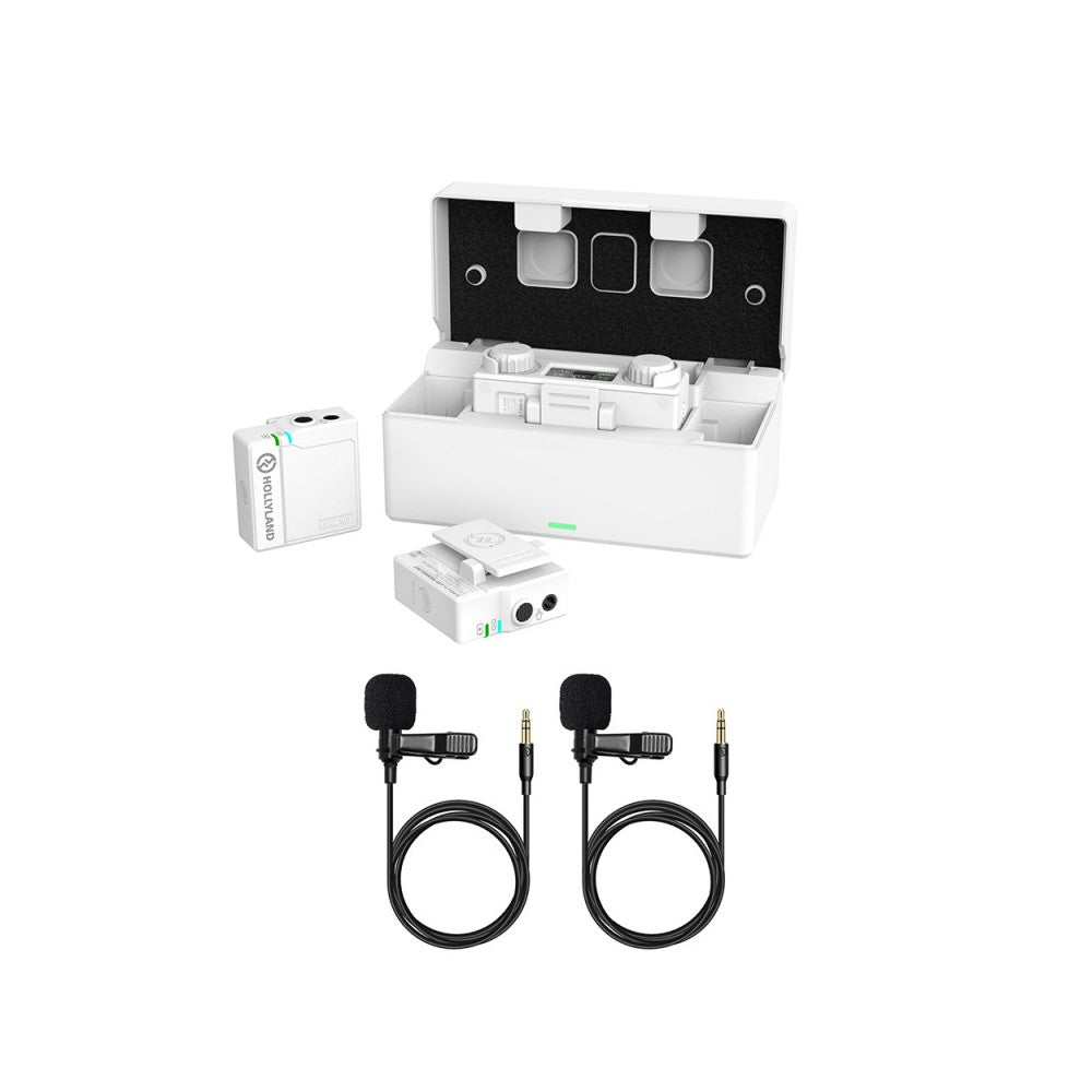 Hollyland 2-Person Wireless Microphone System - White Case