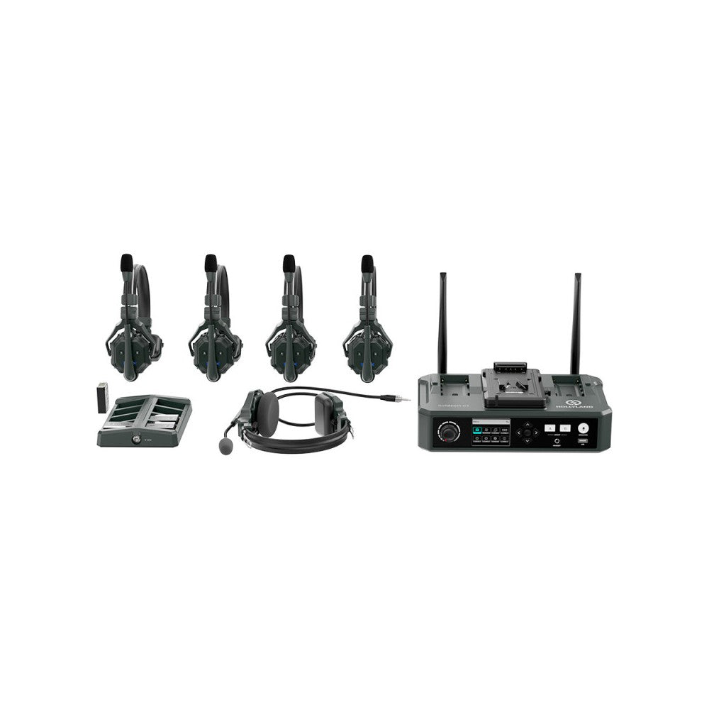 Hollyland Solidcom C1 Pro wireless intercom system with 4 ENC headsets with Hub Station