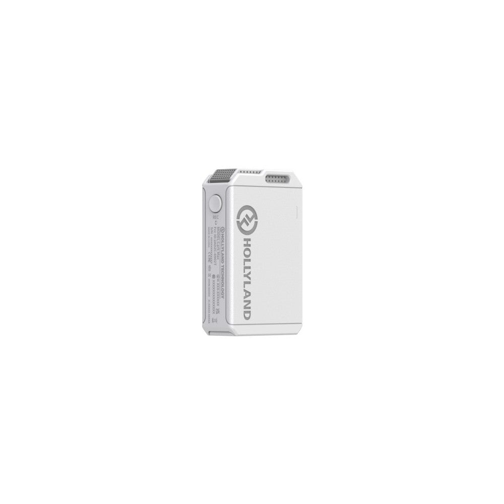 Sistema de micrófono lavalier inalámbrico todo en uno Hollyland 1 RX + 2 TX + 1 estuche de carga - Blanco