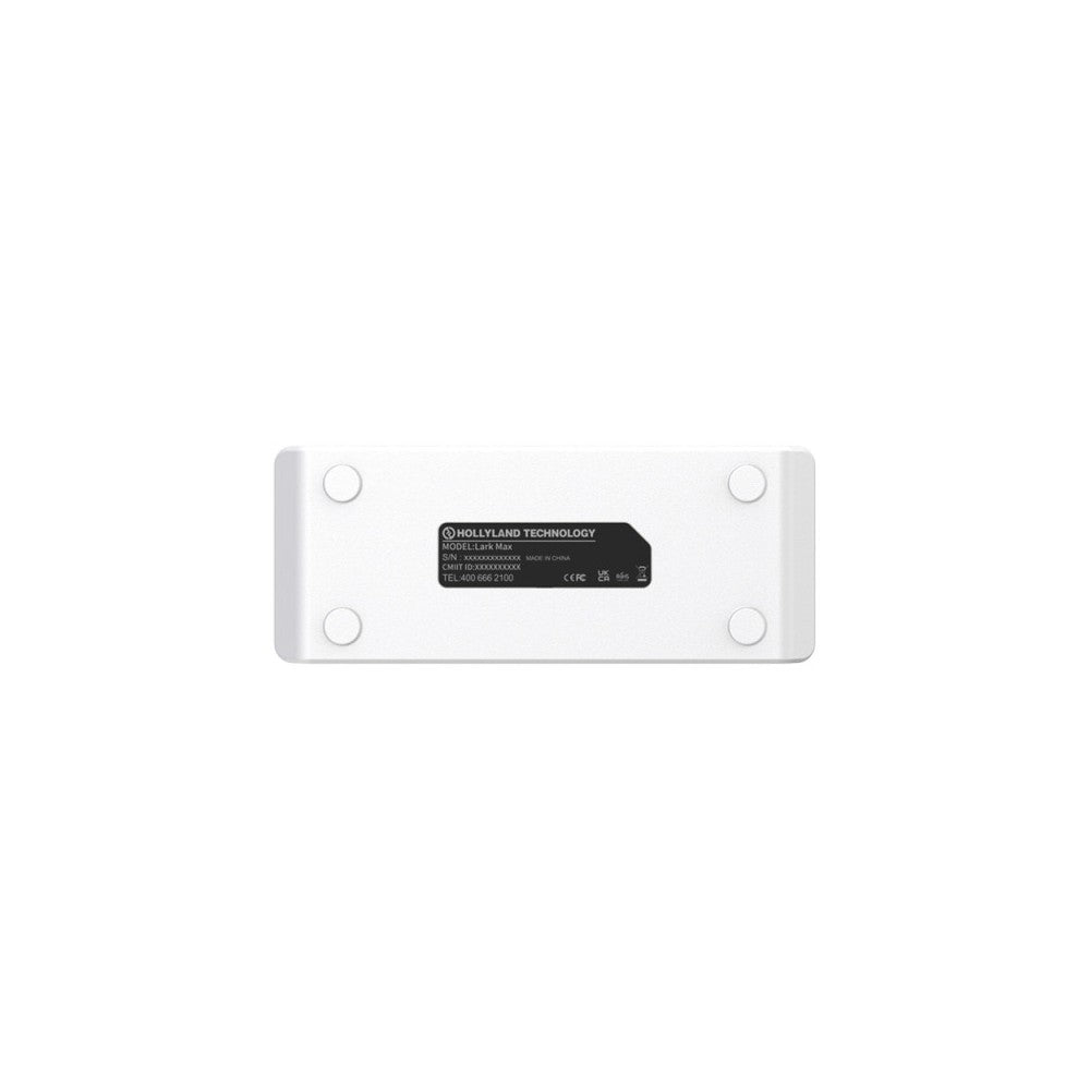 Sistema de micrófono lavalier inalámbrico todo en uno Hollyland 1 RX + 2 TX + 1 estuche de carga - Blanco