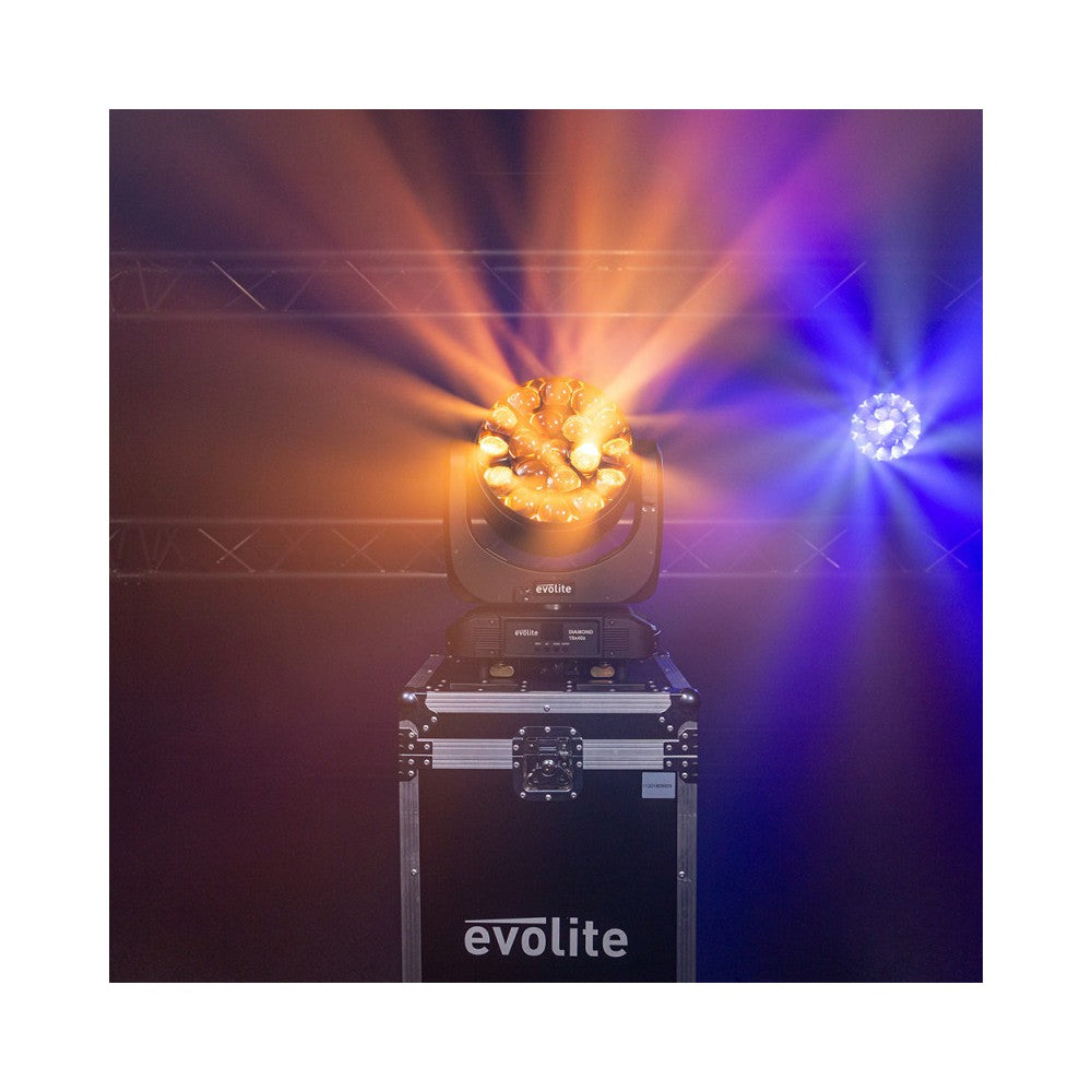 Evolite Wash moving head with zoom and multibeam effect QUAD RGBW LED 19 x 40 W