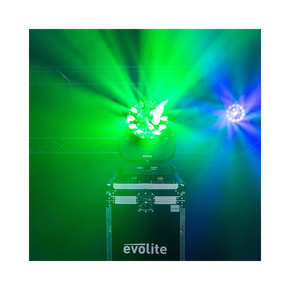 Evolite Wash moving head with zoom and multibeam effect QUAD RGBW LED 19 x 40 W