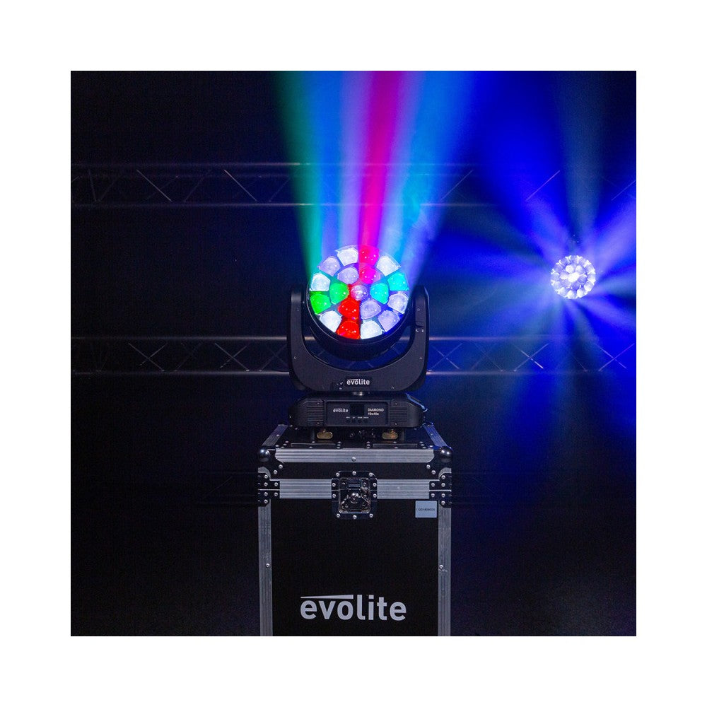 Evolite Wash moving head with zoom and multibeam effect QUAD RGBW LED 19 x 40 W
